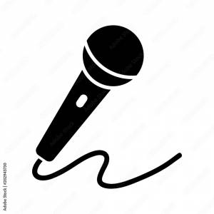 Microphone vector icon, mic symbol