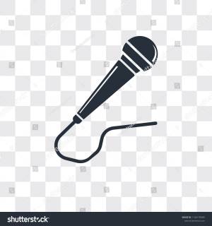 Значок векторного микрофона, изолированный на прозрачном