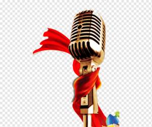 Микрофон Probando Singer, Золотой микрофон, другие, лента, микрофон png