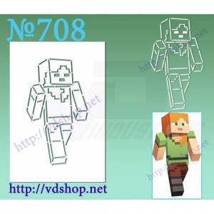 трафарет контурный Майнкрафт