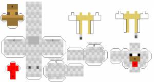 Трафареты майнкрафт новогодняя