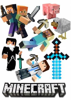 вафельная картинка Майнкрафт майнкрафт картинканаторт майнкрфтдляторта