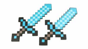 Как сделать из бумаги меч из майнкрафта алмазный