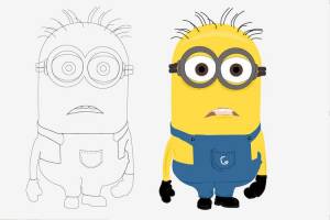 Рисунки миньон с игрушкой