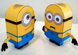 Модульное оригами миньон из бумаги