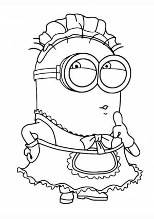 Раскраски миньоны с мишкой