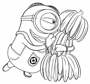 Раскраски кот миньоны