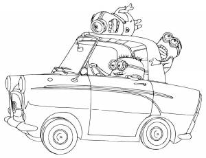 Раскраски миньоны, Раскраска Город миньонов миньоны