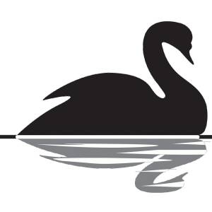 Трафарет лебедя