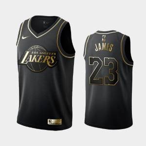 оригинальную Los Angeles Lakers 23 LeBron James Black Golden Logo баскетбольная майка NBA в баскетбольном магазине NBA-shop по приятной цене 3 000 руб