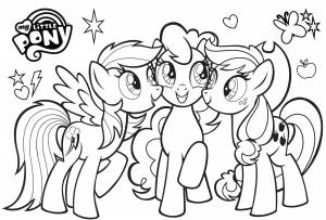 Рисунок пони раскраска