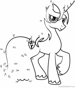 Раскраски по номерам май литл пони