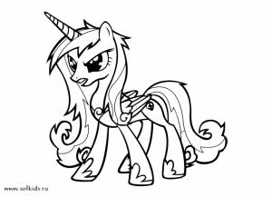 Раскраски каденс май литл пони