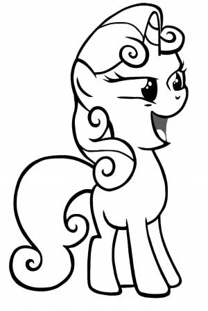 Раскраски Раскраска Поняшка из my little pony мой маленький пони