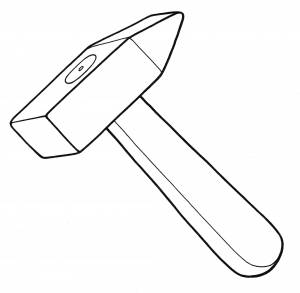 Молоток раскраска для детей