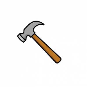 Шаблон векторного дизайна значка молотка