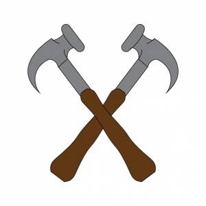 Шаблон векторного дизайна молотка