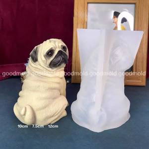 Симпатичная сконовая форма для мопса 3D, Голландская собака, искусственная кожа, пластырь для мыла, домашних животных, собак