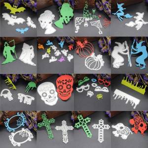 Sagit Happy Halloween металлический трафарет трафареты для скрапбукинга тиснение DIY ремесла