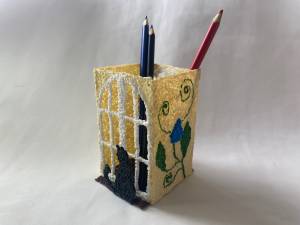 Трафарет ПОДСТАВКА ДЛЯ КАРАНДАШЕЙ для 3D ручки