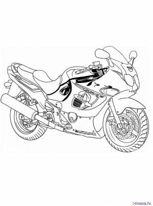 Раскраска мотоцикл 2