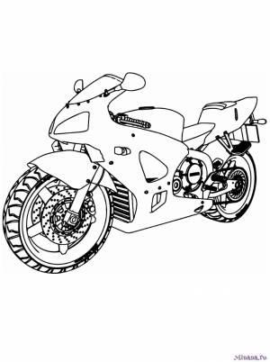 Раскраска мотоцикл 7