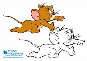 Раскраска Том и Джерри онлайн!