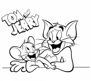 Раскраски jerry, Раскраска Tom and Jerry Том и Джерри