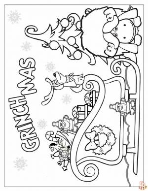 Бесплатные раскраски Гринч Рождество для печати