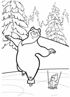 Рисунки для срисовки Маша и Медведь