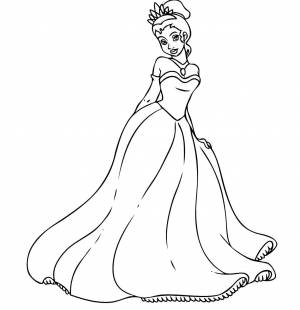 Раскраски Раскраска Принцесса лягушка тиана Принцессы