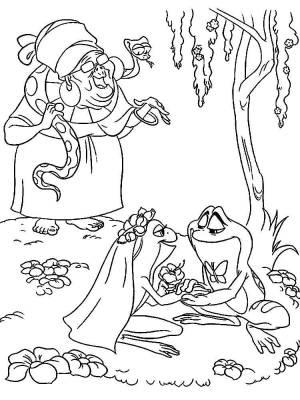 Раскраски Раскраска Принцесса и принц лягушка принцесса лягушка