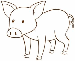 Страницы раскрашивания свиньи