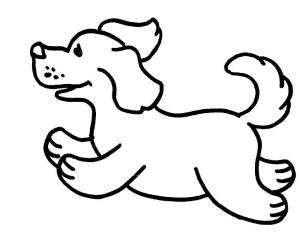Раскраски Раскраска Щенок бежит собаки собаки