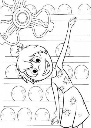 Раскраски Раскраска Головоломка Персонаж из мультфильма детские