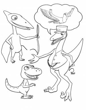 Поезд динозавров Раскраски для детей мальчиков