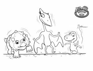 Поезд динозавров, детеныши динозавров Раскраски для мальчиков