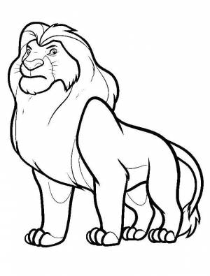 Раскраски Раскраска Король лев симба