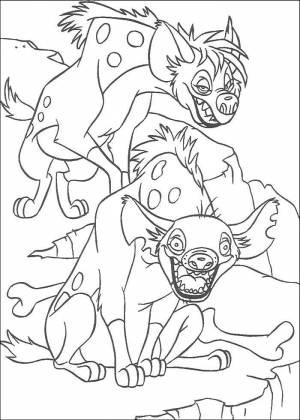 Раскраски Раскраска Гиены Король лев, Сайт раскрасок