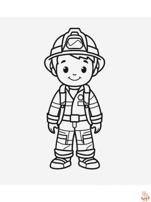 Раскраски Пожарный для печати  для детей и взрослых