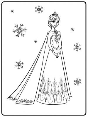 Принцесса красива платье принцесса снег Новые раскраски цветы