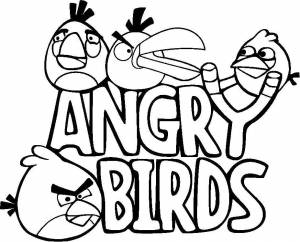 Раскраски Раскраска Игра angry birds для мальчиков