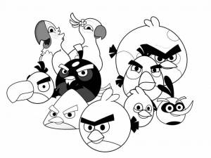 Раскраски Angry birds