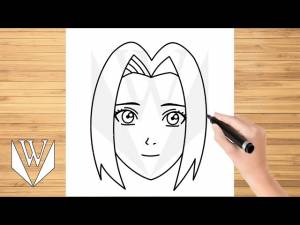How to draw Sakura Haruno Naruto Step by step, Drawing Tutorial Trick Easy For Kids