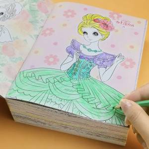 Книжка-раскраска для девочек 3-10 лет, 17X24 см, 6 книг
