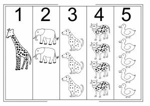 Раскраски Цифры, Раскраска Математическая цифры с животными математические раскраски