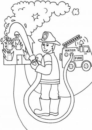 Раскраски Пожарная безопасность
