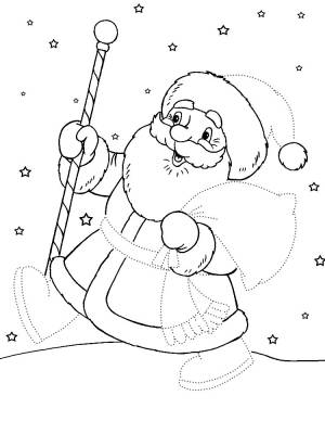 Нарисовать по точкам и раскрасить Дед Мороз очень просто с нашими картинками