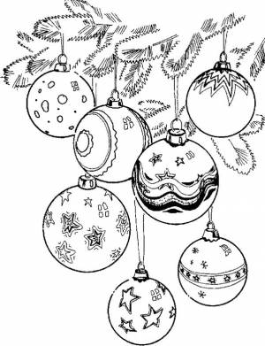 Раскраски шары, Раскраска новогодние игрушки новогодние шары шары висят на ветке шары с рисунком новогодние