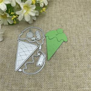 Рамка для мороженого, металлические трафареты для резки, трафареты для «сделай сам», скрапбукинг, декоративное тиснение, шаблон ручной работы